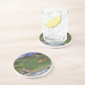 Zandsteen Onderzetter : Lente Thema (Zijkant)