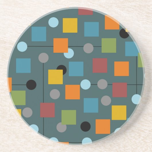 Zandsteen Onderzetter- Mid-Century Modern 1.3 Naad Zandsteen Onderzetter (Voorkant)