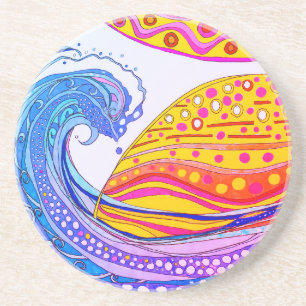 Zandsteen Onderzetter "OCEAN SUNRISE"