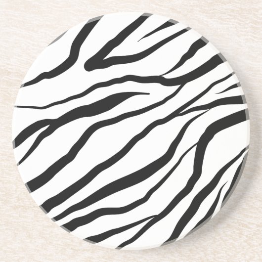 zandsteen onderzetter voor zebrapatroon (Voorkant)