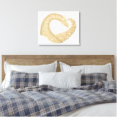Zandsteenhartdraak op wit canvas afdruk (Insitu (Slaapkamer))