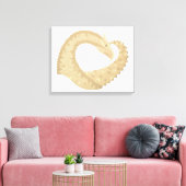 Zandsteenhartdraak op wit canvas afdruk (Insitu (Woonkamer))