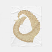 Zandsteenhartdraak op wit fleece deken (Voorkant)