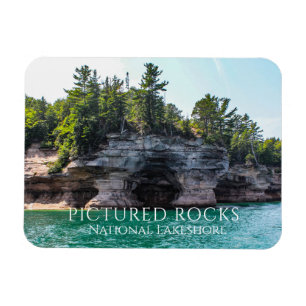Zandsteenkliffen, grotten, Pictured Rocks, Michiga Magneet