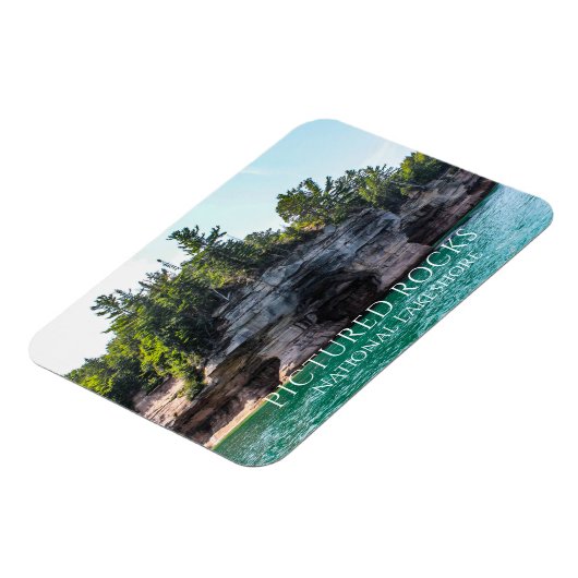 Zandsteenkliffen, grotten, Pictured Rocks, Michiga Magneet (Linkerzijde)