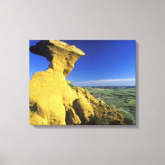 Zandsteenmonument in het Hell Creek-gebied nabij Canvas Afdruk (Voorkant)