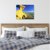 Zandsteenmonument in het Hell Creek-gebied nabij Canvas Afdruk (Insitu (Slaapkamer))