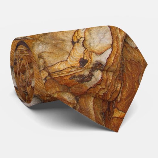 zandsteenrotspatroon stropdas (Opgerold)