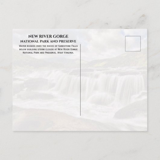 Zandstenen Herfsten, Nationaal park New River Gorg Briefkaart (Achterkant)