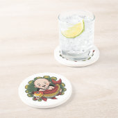 Zandstenen Onderzetter | Schattigee jongen met Luc (Zijkant)