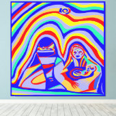 Zandstorm Canvas Afdruk (Insitu (Houten vloer))