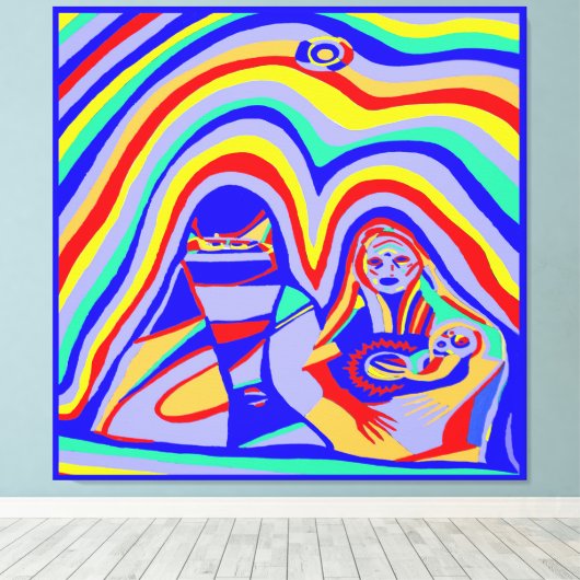 Zandstorm Canvas Afdruk (Insitu (Houten vloer))