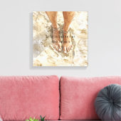 Zandstrand Blote Voeten Canvas Afdruk (Insitu (Woonkamer))
