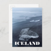 Zandstrand en ijs, IJsland Briefkaart (Voorkant / Achterkant)