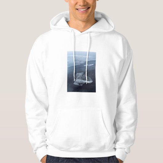 Zandstrand en ijs, IJsland Hoodie (Voorkant)