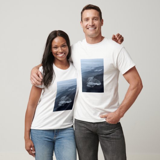 Zandstrand en ijs, IJsland T-shirt (Unisex)