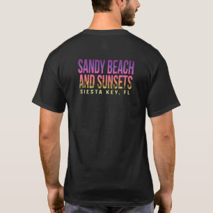 Zandstrand En Zonsondergangen Siesta Key Zomer Flo T-shirt