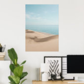 Zandstrand kust oceaan kunstprint poster (Thuiskantoor)