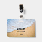Zandstrand met schuimig Surf Badge (Front with Clip)