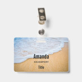 Zandstrand met schuimig Surf Badge (Back with Clip)