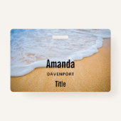 Zandstrand met schuimig Surf Badge (Achterkant)