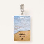 Zandstrand met schuimig Surf Badge (Achterkant met clip)