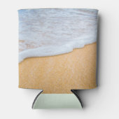 Zandstrand met schuimig Surf Blikjeskoeler (Voorkant)