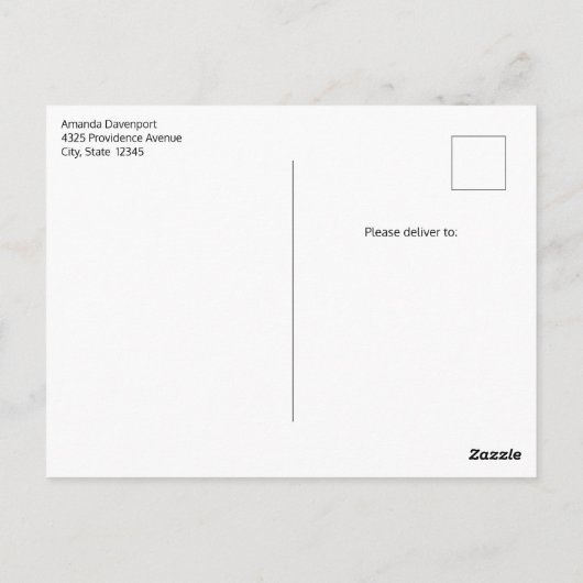 Zandstrand met schuimig Surf Briefkaart (Achterkant)