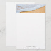 Zandstrand met schuimig Surf Briefpapier (Voorkant / Achterkant)