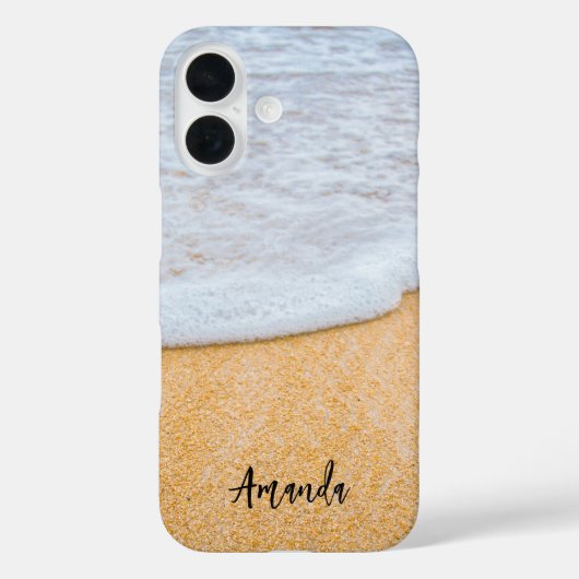 Zandstrand met schuimig Surf Case-Mate iPhone Case (Achterkant)