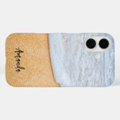 Zandstrand met schuimig Surf Case-Mate iPhone Case (Achterkant (horizontaal))
