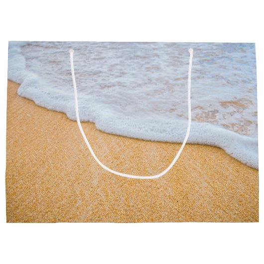 Zandstrand met schuimig Surf Groot Cadeauzakje (Achterkant)