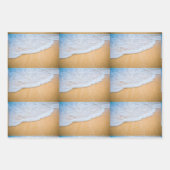 Zandstrand met schuimig Surf Inpakpapier Vel (Voorkant 2)