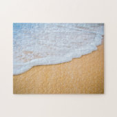 Zandstrand met schuimig Surf Legpuzzel (Horizontaal)