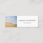 Zandstrand met schuimig Surf Mini Visitekaartje (Voorkant)