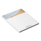 Zandstrand met schuimig Surf Notitieblok (Schuin)