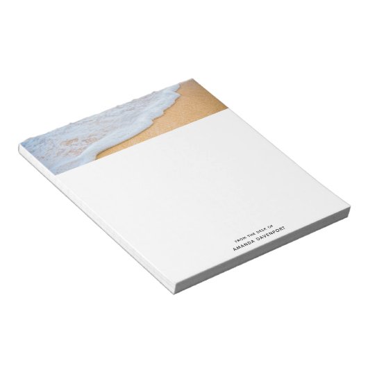 Zandstrand met schuimig Surf Notitieblok (Schuin)