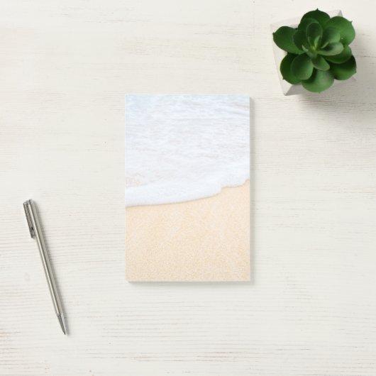 Zandstrand met schuimig Surf Post-it® Notes (Kantoor)