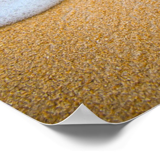 Zandstrand met schuimig Surf Poster (Hoek)