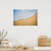 Zandstrand met schuimig Surf Poster (Keuken)
