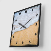 Zandstrand met schuimig Surf Vierkante Klok (Hoek)