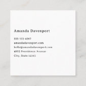 Zandstrand met schuimig Surf Vierkante Visitekaartje (Achterkant)