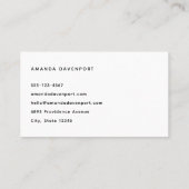 Zandstrand met schuimig Surf Visitekaartje (Achterkant)