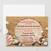 Zandstrand met zeeschelpen kaart (Voorkant / Achterkant)