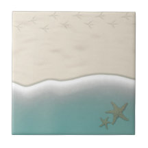Zandstrand Oceaan en Starfish Keramische Tegel