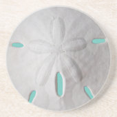 Zandstrand op zee in de zeescheepvaart zandsteen onderzetter (Voorkant)