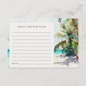 Zandstrand Palmbomen Advies Voor Moeder Babyfeestj Informatiekaartje (Voorkant)