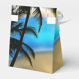 Zandstrand & Palmbomen Tropische Favorietendozen o Bedankdoosjes