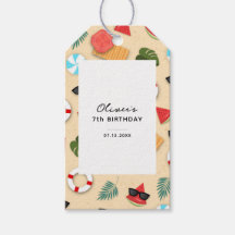 Zandstrand Patroon Zomer Leuk Verjaardagsfeest