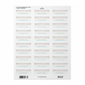 Zandstrand Retouradreslabels Etiket (Full Sheet)